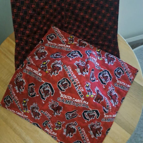 Red Floral Tote Bag With Matching Accessory Pouches - Etsy