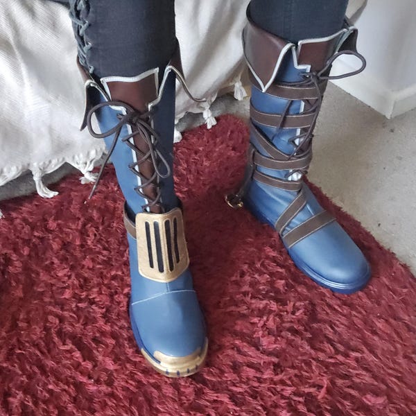 Kirito Knight of Blood Cosplay Boots Shoes Custom Made