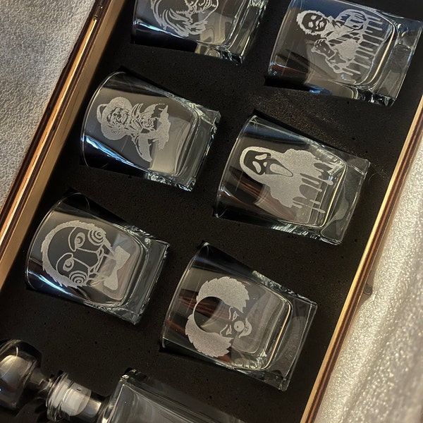 Whiskey Decanter Set, Personalized Glasses, Custom Whiskey Glass, Monogrammed Whiskey Glasses - Etsy