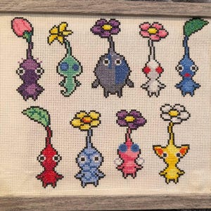 Pikmin Video Game Cross Stitch Pattern PDF Download - Pikmin 4 - Etsy