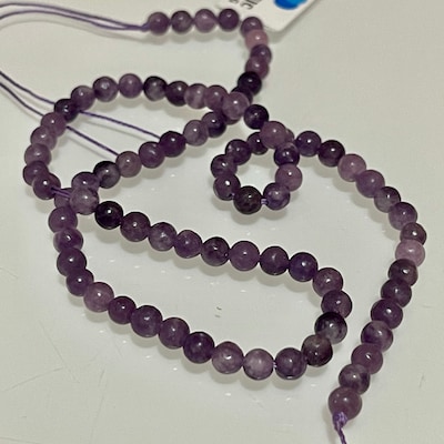 Natural Violet Purple Lepidolite 4mm 6mm 8mm 10mm Round Beads - Etsy