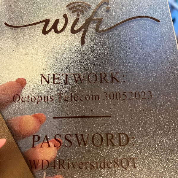 Custom Wifi Sign, Wifi QR Code Sign, Wifi Sign With Network and ...