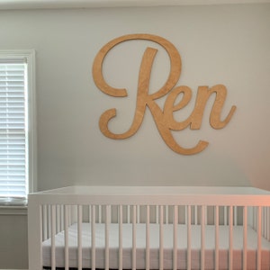 Custom wood name sign for nursery girl, boy, over crib sign, baby name sign, family name sign, custom name sign, wooden sign,instant preview photo