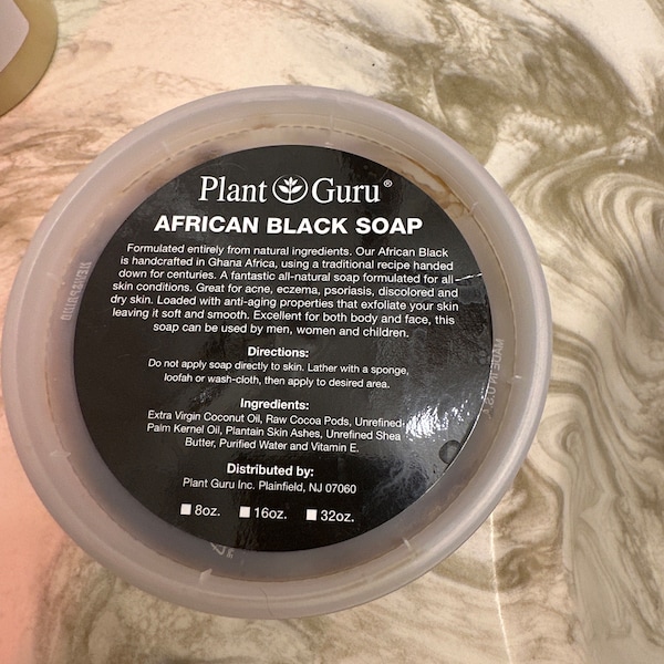 Raw African Black Soap Paste 100% Pure Organic Unrefined Natural From ...