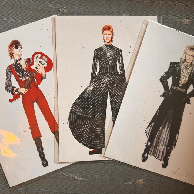 SET OF 3 - David Bowie Outfits - A5/A4 - Bowie Fashion