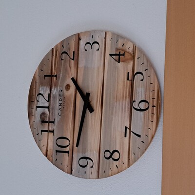 Orologio Da Parete Per Bambini Cander Berlin - Effetto Legno, Silenzioso | 30,5 Cm - Foto 6