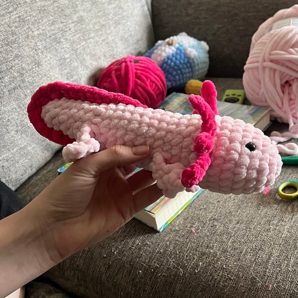 Axolotl Plush No Sew Crochet Pattern Do It Yourself Christmas Gift Baby ...
