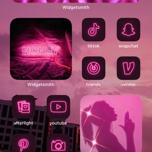 Fastest Neon Pink Camera App Icon