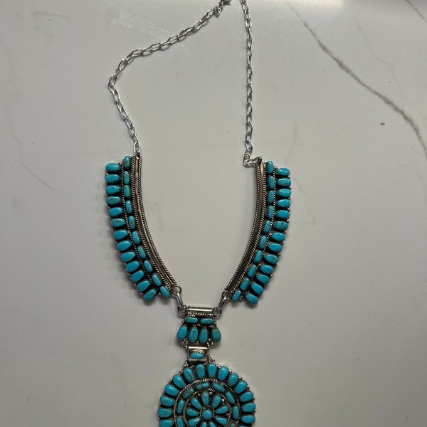 Turquoise For Fall Scarf Necklace - Final Sale