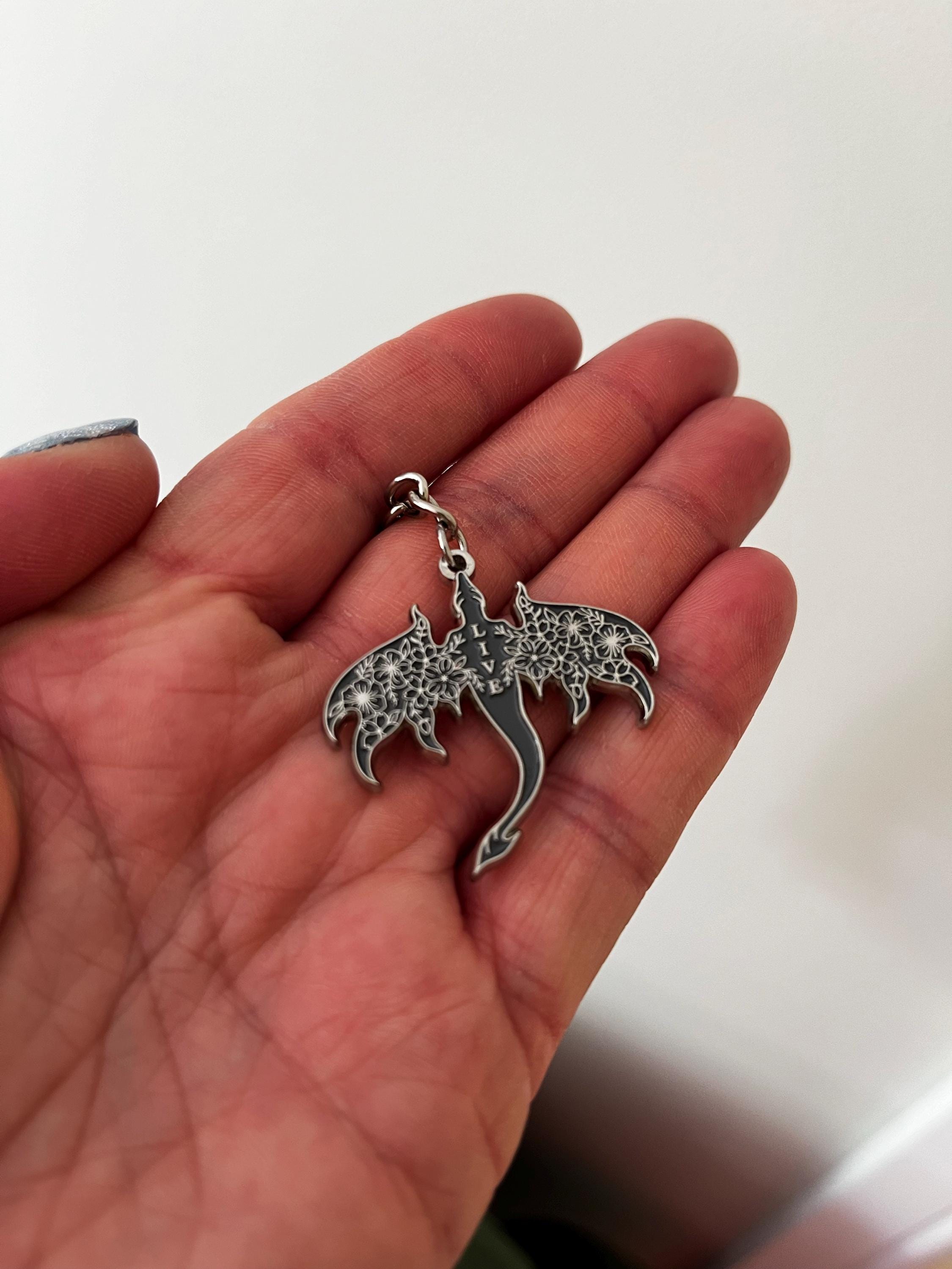 TOG Abraxos LIVE throne of glass bookmark and key ring GREY  - Emotional Damage Collection -  officially licensed by Sarah J Maas
