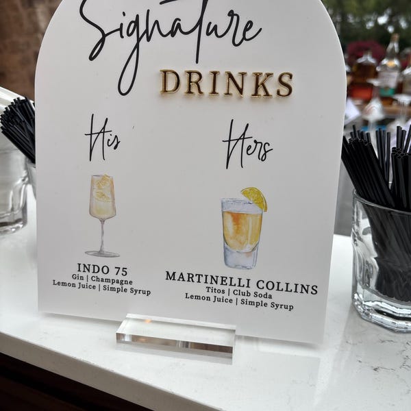 Buffet Wedding Food Menu Acrylic Signs, Dessert Table Titles, Entree ...