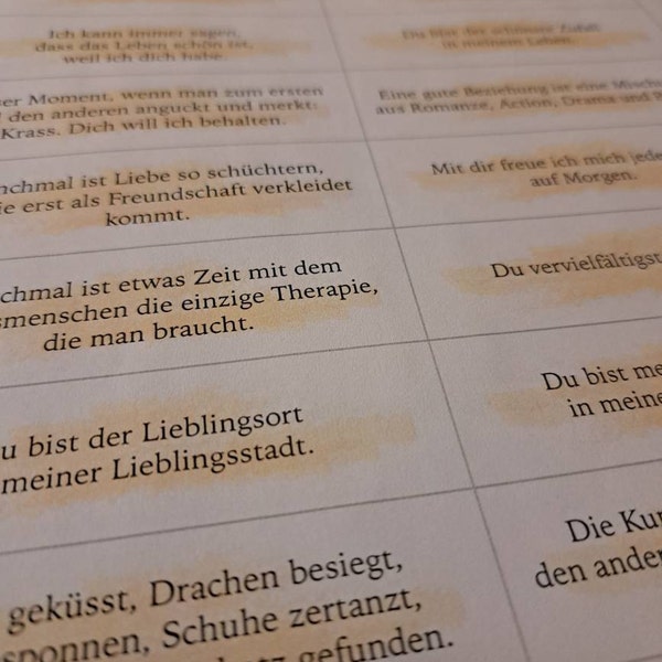 500 süße persönliche Sprüche Lose Geschenk Liebe, diy Box 365 Tage