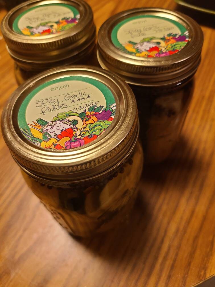 Enjoy Vegetable Canning Jar Labels Round Mason Jar Labels for | Etsy