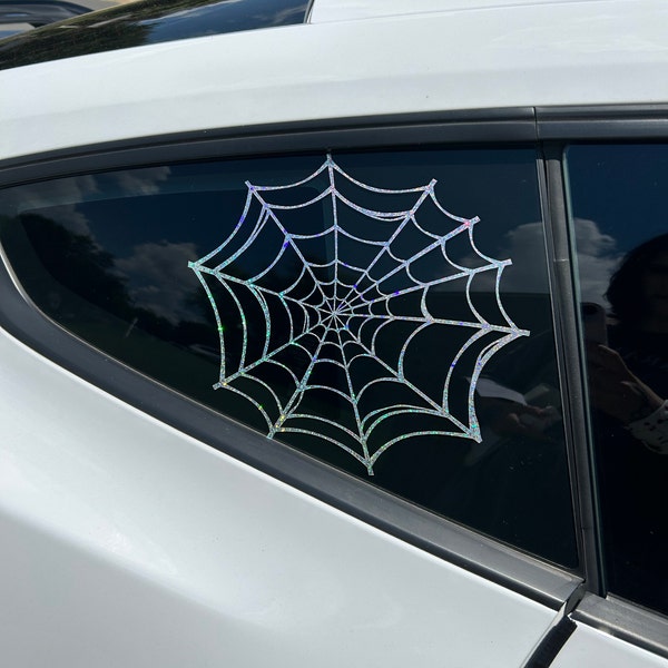 Spider Web Car Decal, Car Window Decal, Vinyl Decal Sticker, Rear ...