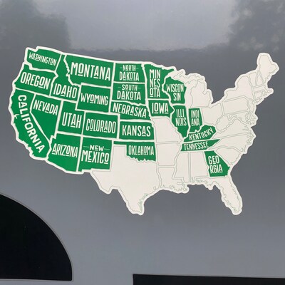 USA Decal Sticker Travel Map for Rv's and Campers - Etsy