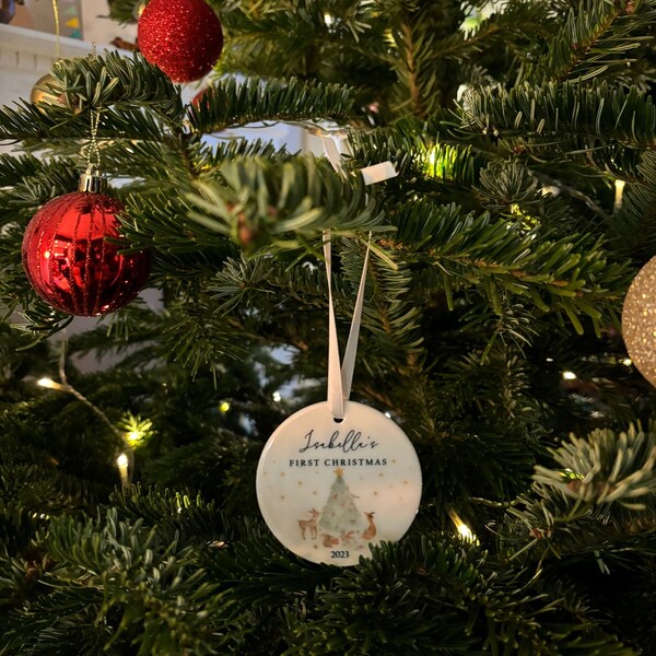 Personalised Baby's First Christmas Decoration | Keepsake Christmas ...