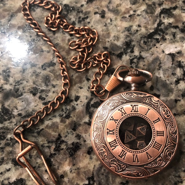 Dnd Stylewatch Vintage Pocket Watch Dice | D&D Dice | DND - Etsy