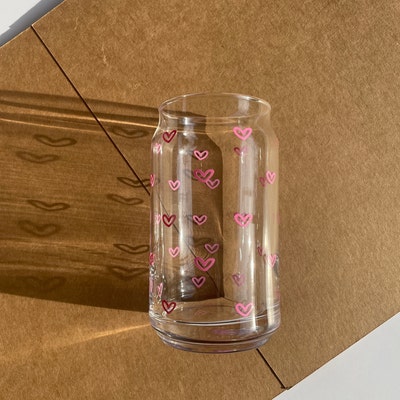 Irregular Mini Hearts Pattern Libbey Glass Can Wrap Cute Digital ...