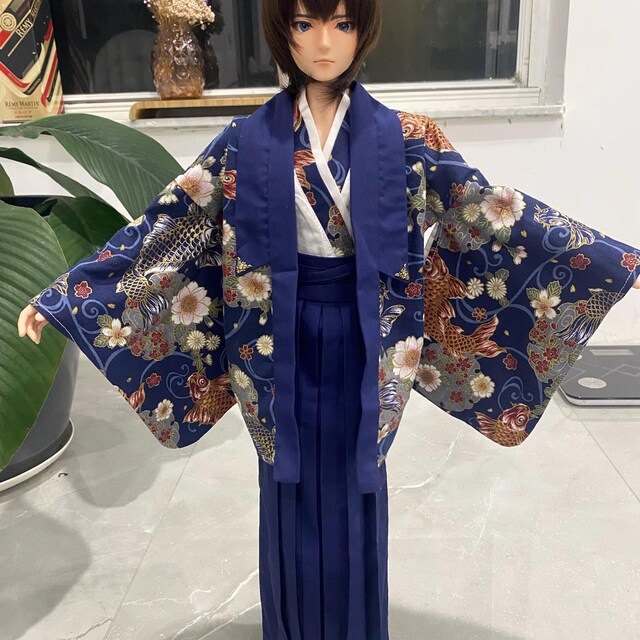 1/6 1/4 1/3 in Stock Hakama Gold Fish Japanese Clothes Set Kimono