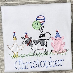 Farm Animals sketch Embroidery | Etsy