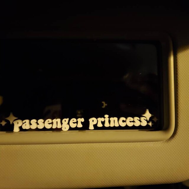 Passenger Princess Car Mirror Decal, Pink Car Mirror Sticker, Rear View  Mirror Sticker, Car Decal Sticker, Affirmation Car Decal 