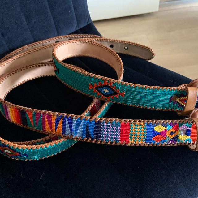A Tail We Could Wag Foolish Fish Belt Made In USA With Handwoven Ribbon From Guatemala