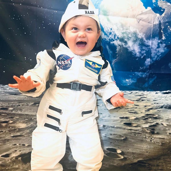 Kids Astronaut Costume Personalized With Name / Halloween White ...