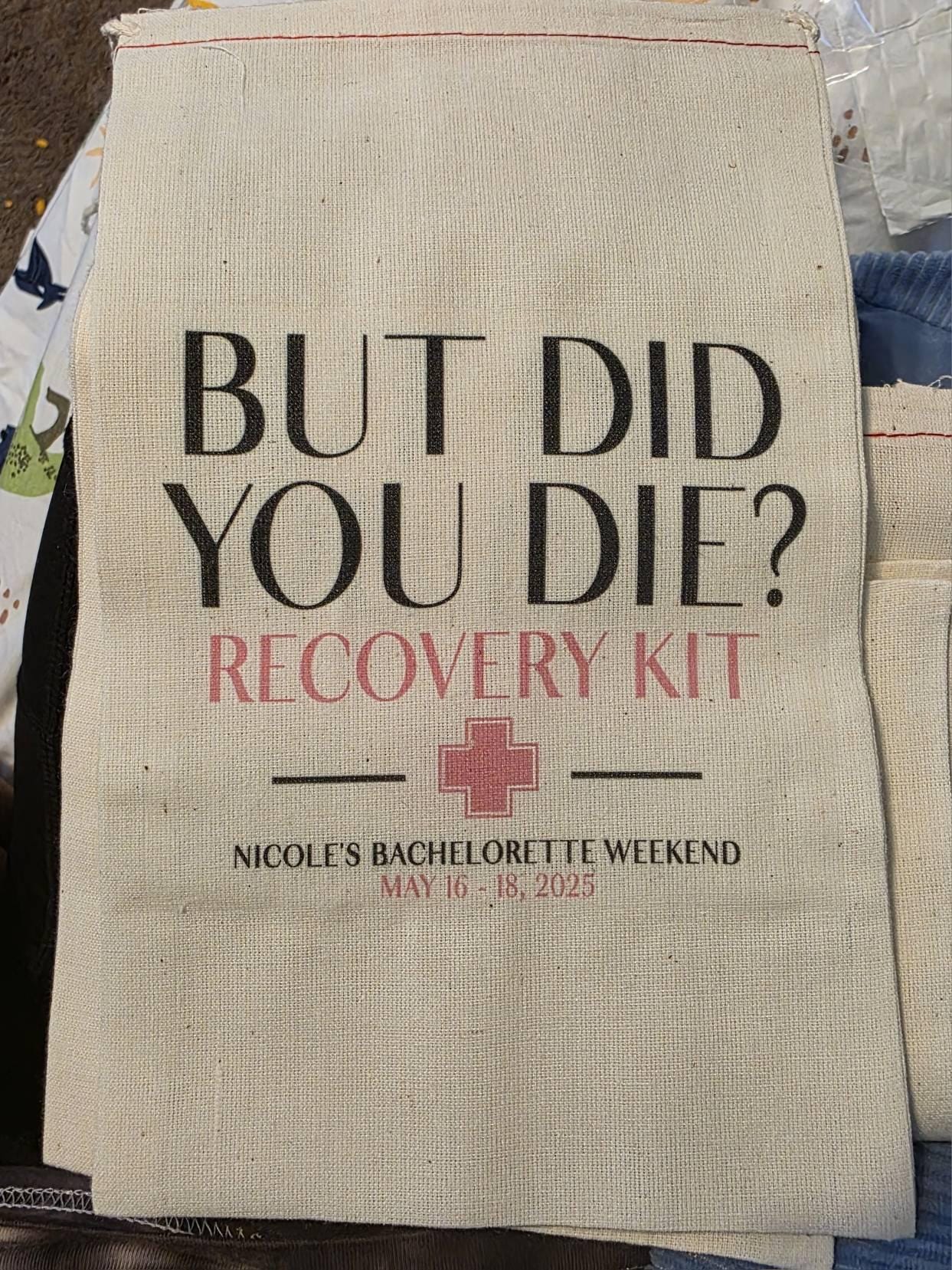 But Did You Die Recovery Kits - Individuelle Hangover Kit Taschen - Junggesellinnenabschieds-Party-Geschenktaschen - Lustige Junggesellinnenabschieds-Katertaschen