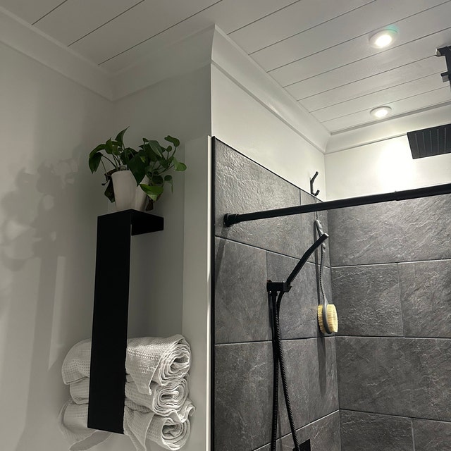 Black DOCIA Shower Shelf