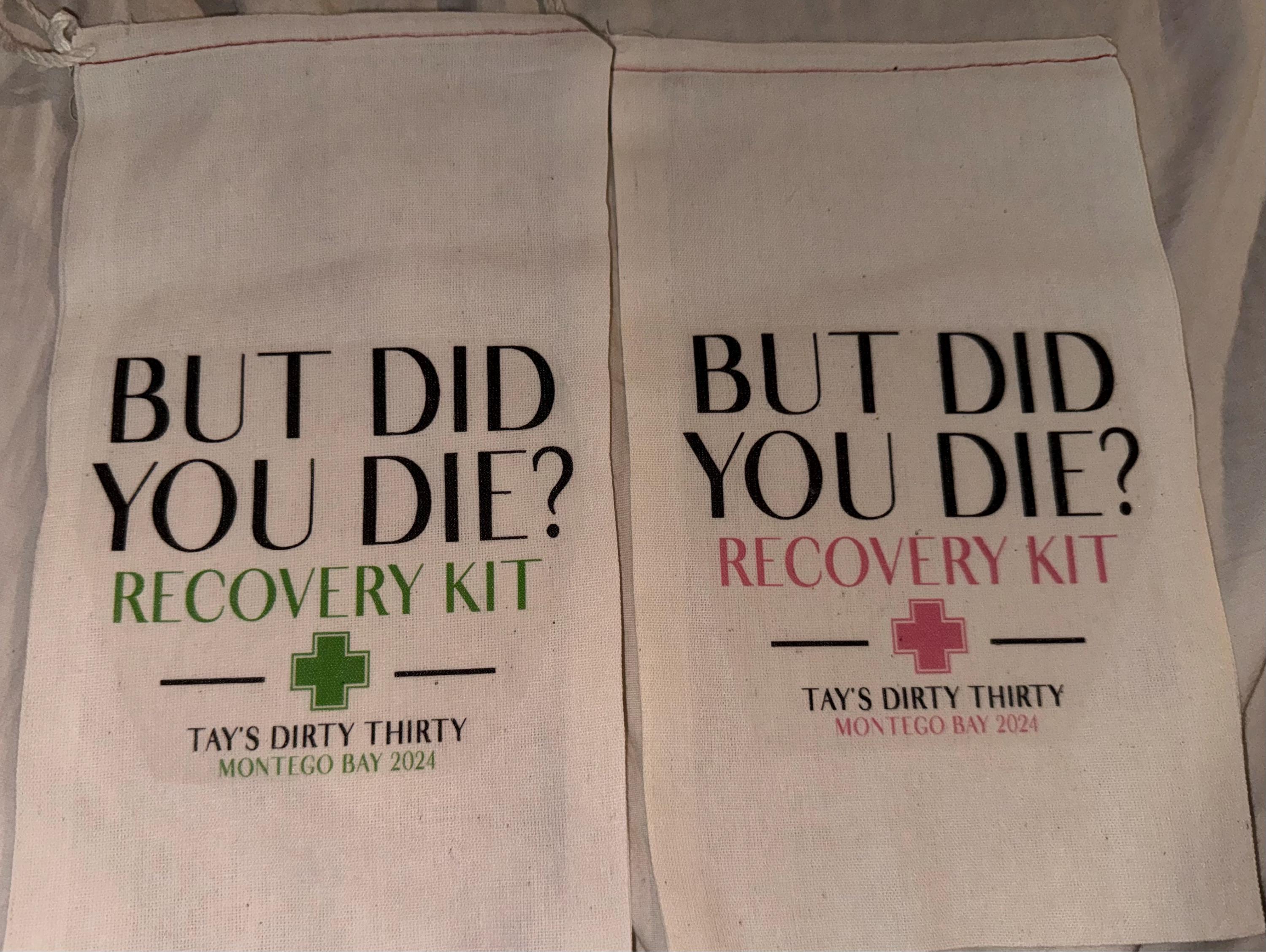 But Did You Die Recovery Kits - Individuelle Hangover Kit Taschen - Junggesellinnenabschieds-Party-Geschenktaschen - Lustige Junggesellinnenabschieds-Katertaschen