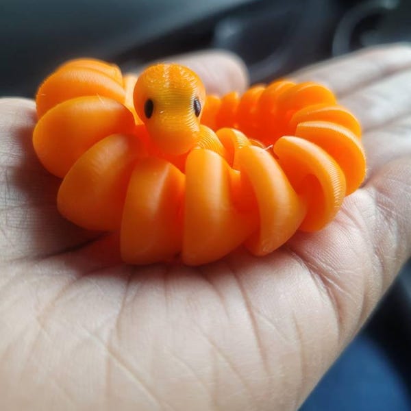 Python Fidget 3D Printed Ball Python Fidget Snake - Flexible Collectible by ZOU3D - Etsy