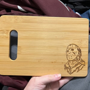 Michael Myers / Killing It Laser Engraved Bamboo Cutting Board Rounded