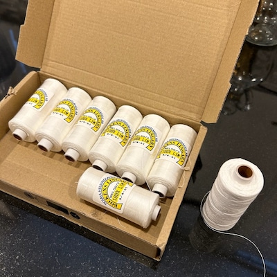 100% Linen Thread Natural and Bleached 500 M Spool - Etsy