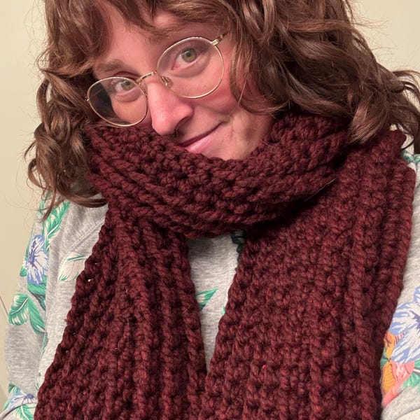 Crochet Pattern | the Graham | Chunky Long Oversized Ribbed Scarf Easy ...