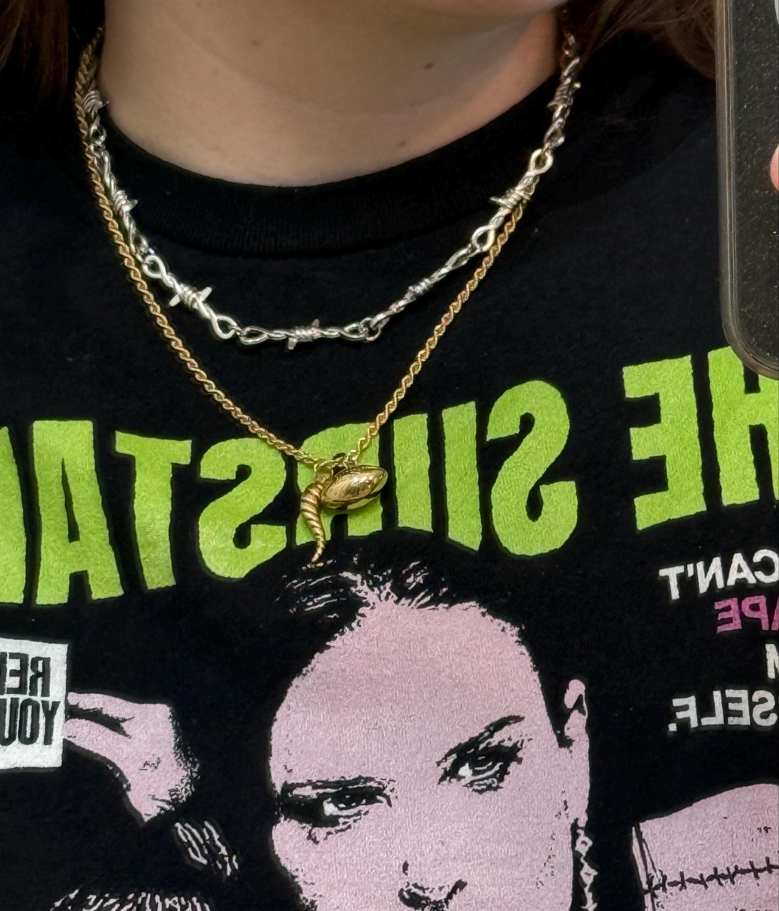 Barbed Wire Chunky Retro 90s Inspired Streetwear Necklace