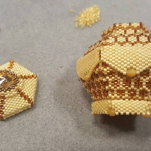 Bee-ded Honeypot, Peyote Stitch Pot With Lid, Pdf Tutorial