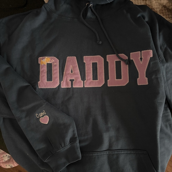 Dad Custom Embroidered Photo Hoodie – Soulmate Customs