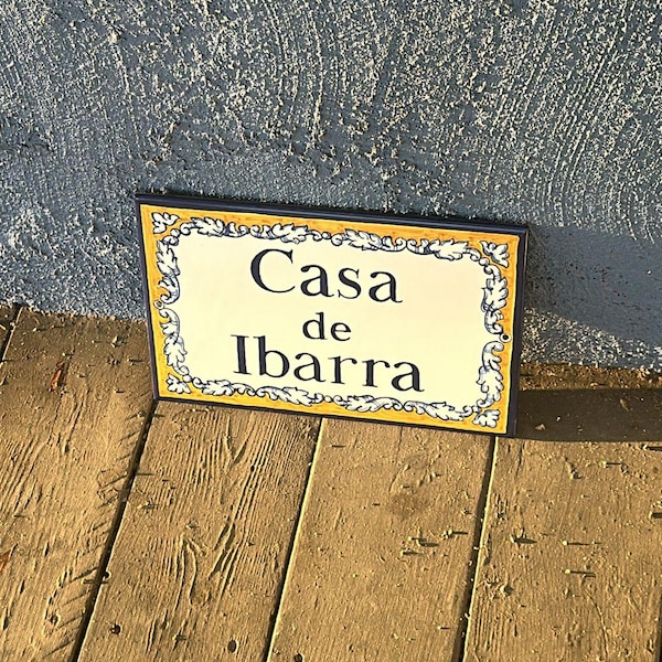 Green Italian House Number Tile, Signs for Home, Personalized Tile ...