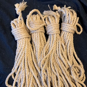 Unprocessed jute bondage rope single ply | Etsy