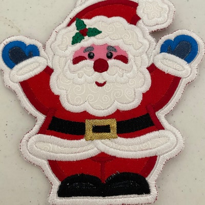 Santa Claus Ornament in the Hoop Machine Embroidery Design Christmas ...