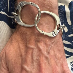 キース・リチャーズ風ハンドカフブレスレット。925シルバー製。3cmの