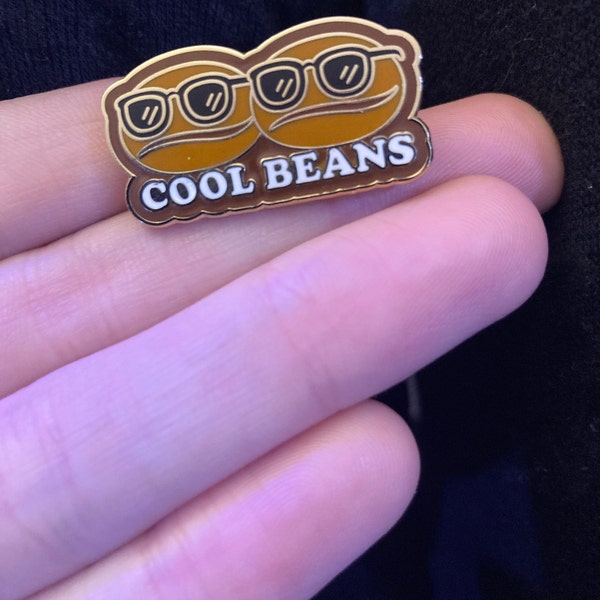 Cool Beans Enamel Pin – Lapel, Coffee Bean, Hard Enamel, 90s - Etsy
