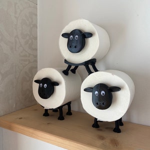 Dori porta papel higiénico oveja Decoración de papel higiénico negro  Portarrollos WC Portarrollos de repuesto -  España
