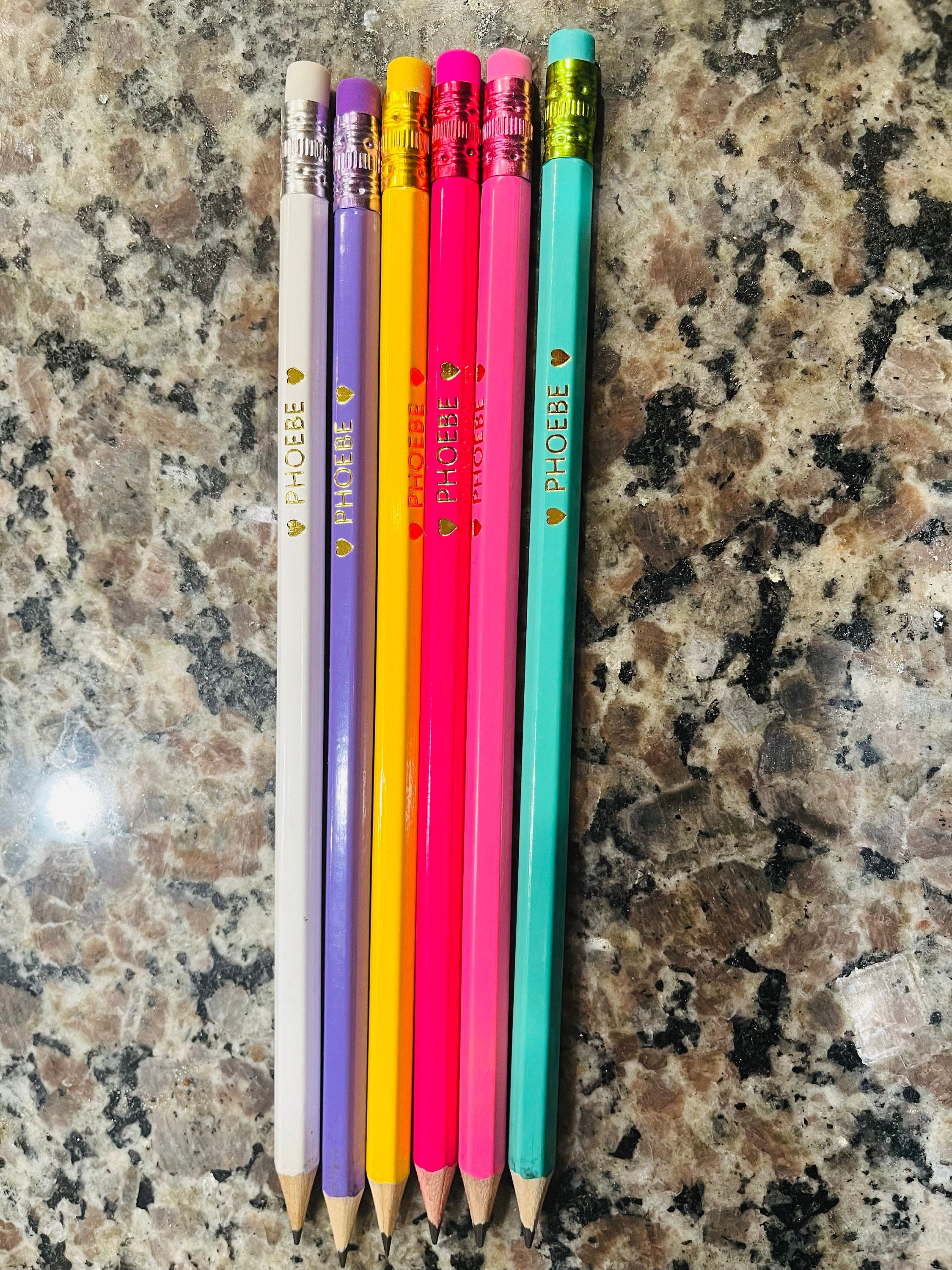 Custom Pencils, Personalized Pencils, Back to School, Gift, Wedding, Birthday, Teacher gift, Teacher Appreciation, Free Shipping, Hexagon