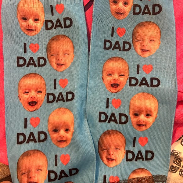 Custom Father's Day Socks, Custom Face Socks, Personalized Socks, Gifts ...