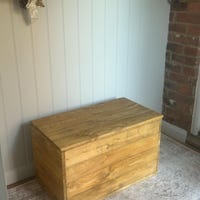 Rustic Storage Box With Rope Handles. Rope Handles Are for Aesthetic ...