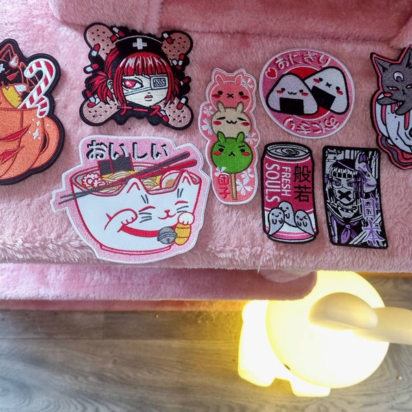 Gemini Grumpy Cat Moon Skull Patch Embroidery Iron Patches Pastel Nu ...
