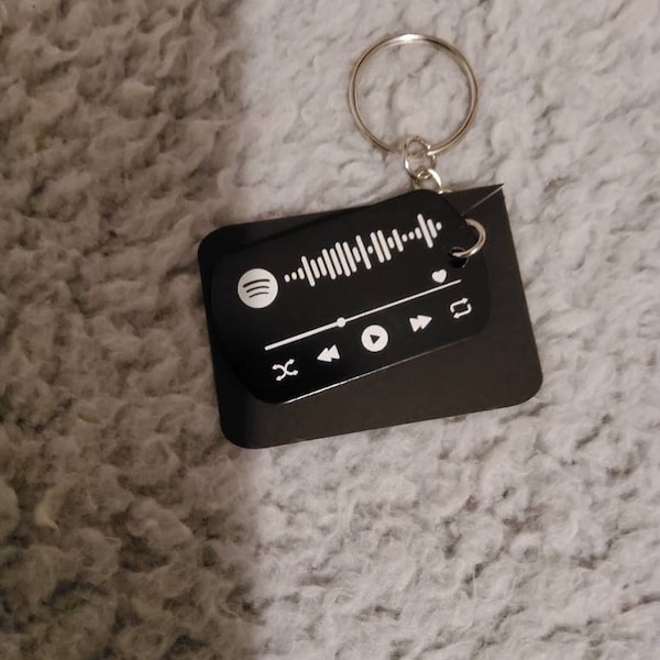Personalised Spotify Keychain Music Scannable Keyring Personalised Gift ...