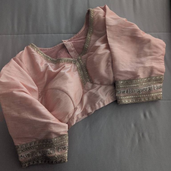 Shivanya Handicrafts Sari Indiano In Cotone Jacquard Con Camicetta Non Cucita - Stampa Matrimoniale Etnica - 6,5 Mt - 4