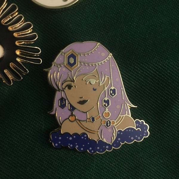 September Witch Sapphire Enamel Pin - Etsy